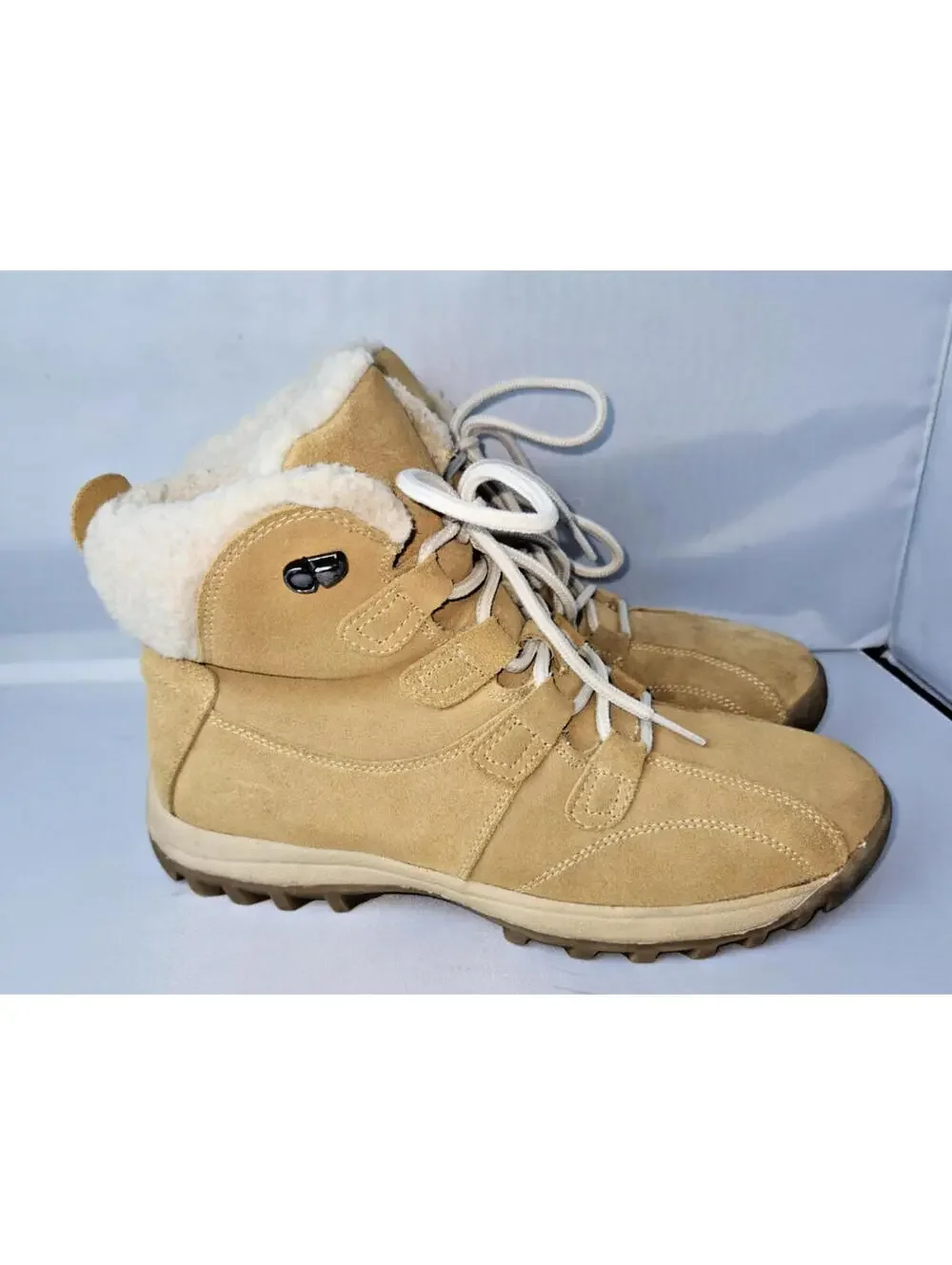 Dr. Scholls Women's Winter Boots with Sherpa Lining Tan Suede Size 10